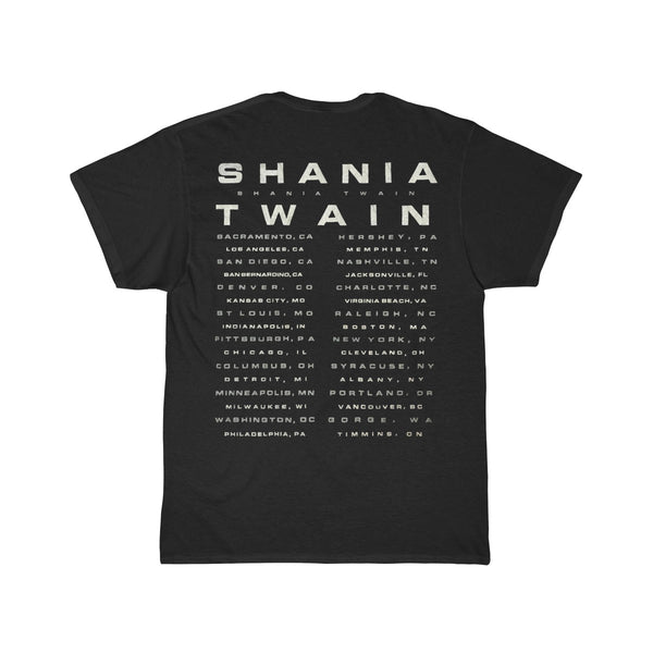 Men's Vintage 90s 1999 Shania Twain Country Music Tour Double-Sided Print T-Shirt