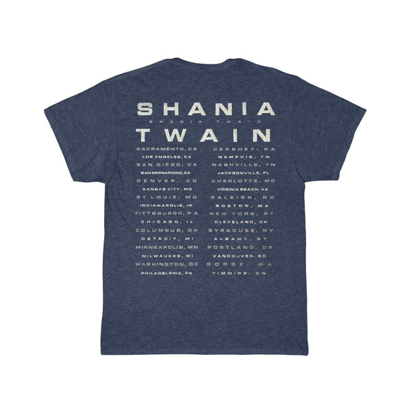 Men's Vintage 90s 1999 Shania Twain Country Music Tour Double-Sided Print T-Shirt