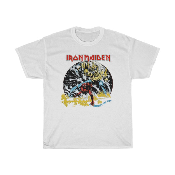 RARE VINTAGE 1982 IRON MAIDEN NUMBER OF THE BEAST WORLD TOUR CONCERT ROCK SHIRT 80S 1980S Unisex Heavy Cotton Tee