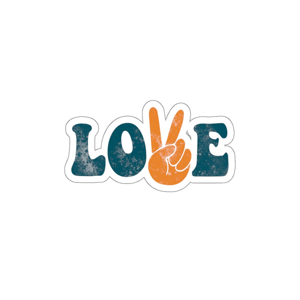 Hippie Love Peace Sign Vintage Die-Cut Stickers for Car, Van, Laptop, Window