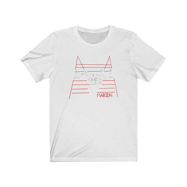 Maroon 5 2011 Tour Black Short Sleeve Vintage Distressed  Unisex Jersey Short Sleeve Tee